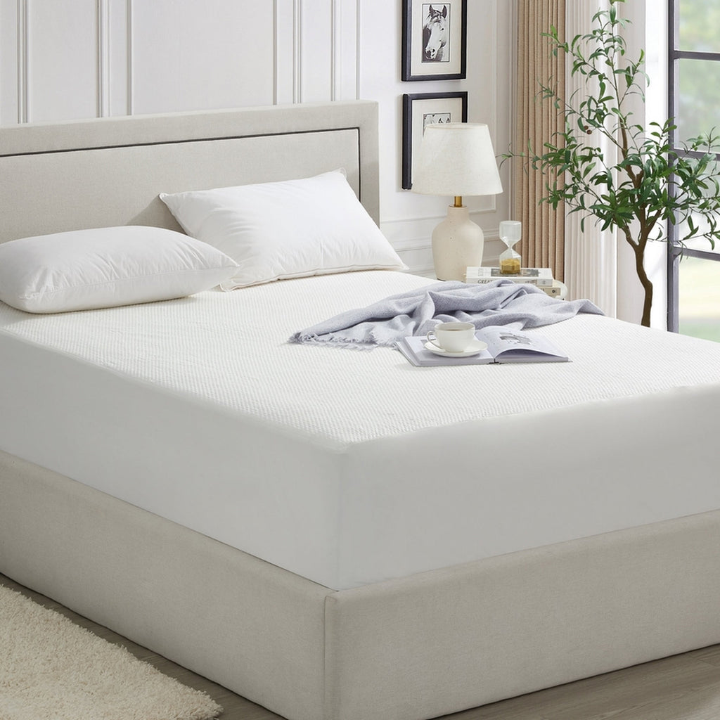 "Dan River Ice Cooling Waterproof Mattress Protector ¨C Tencel Blend, Deep Pocket with Corner Elastic"