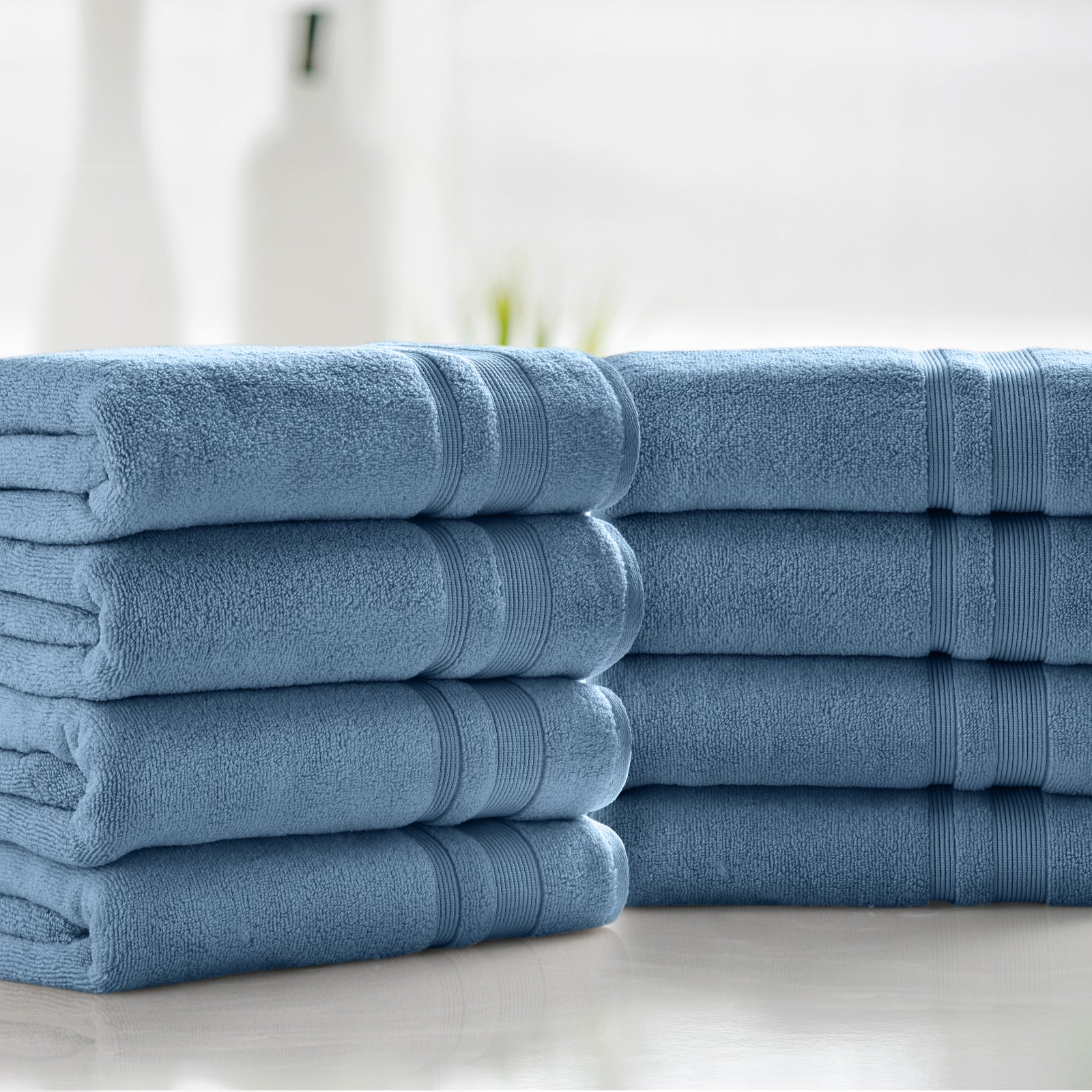 Kathy Ireland 4-8 Piece Zero Twist Cotton Plush Bath Towel Set