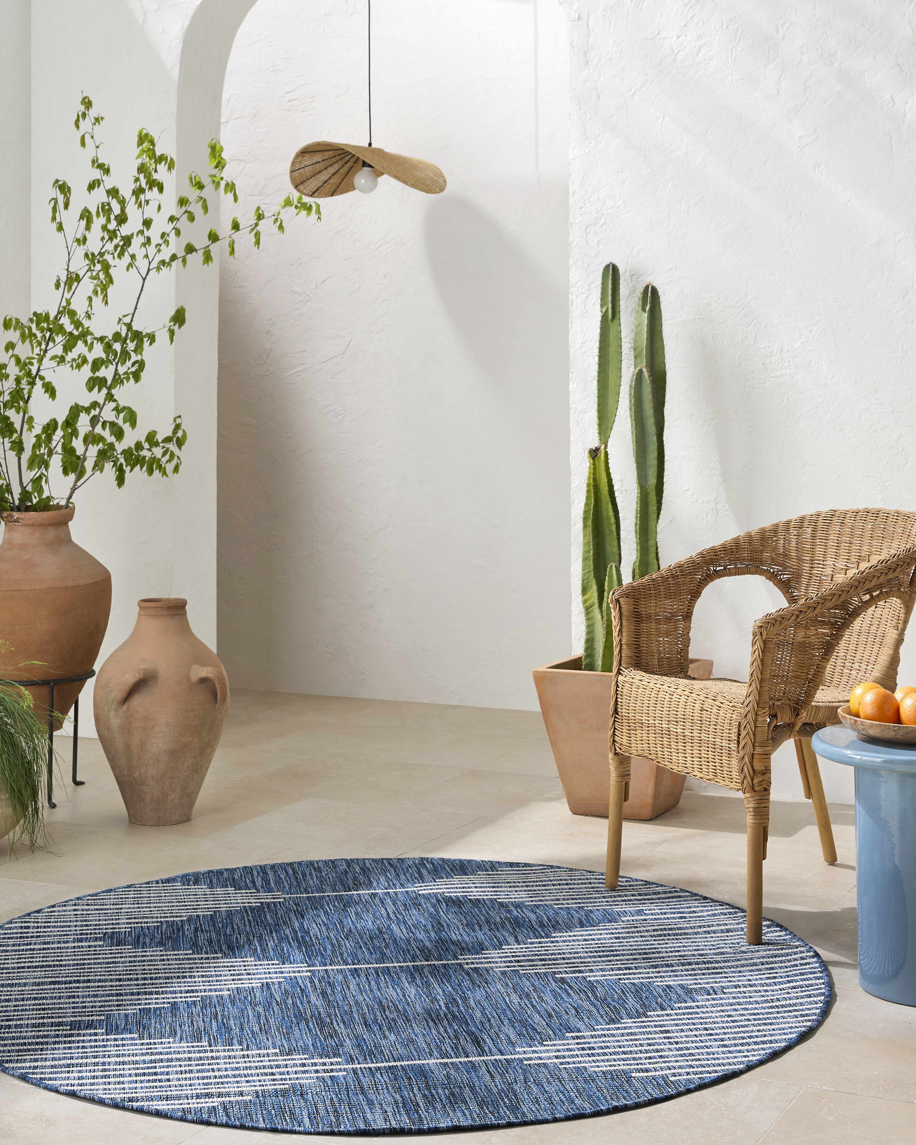 Stephan Navy Outdoor Rug