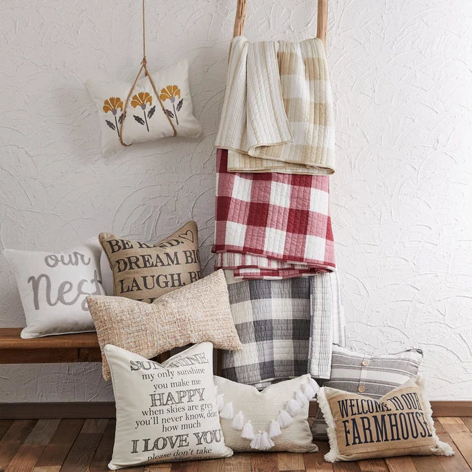 Camden Quilt Set - Checkered Quilt Sets - Black & White Checks
