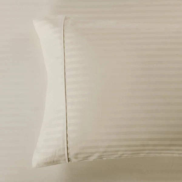 CinchFit American Made Luxury 600TC Thick Quality 100% Cotton Stripe Queen And King Pillowcase Set - Quahog Bay Bedding