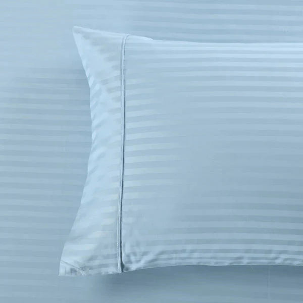 CinchFit American Made Luxury 600TC Thick Quality 100% Cotton Stripe Queen And King Pillowcase Set - Quahog Bay Bedding