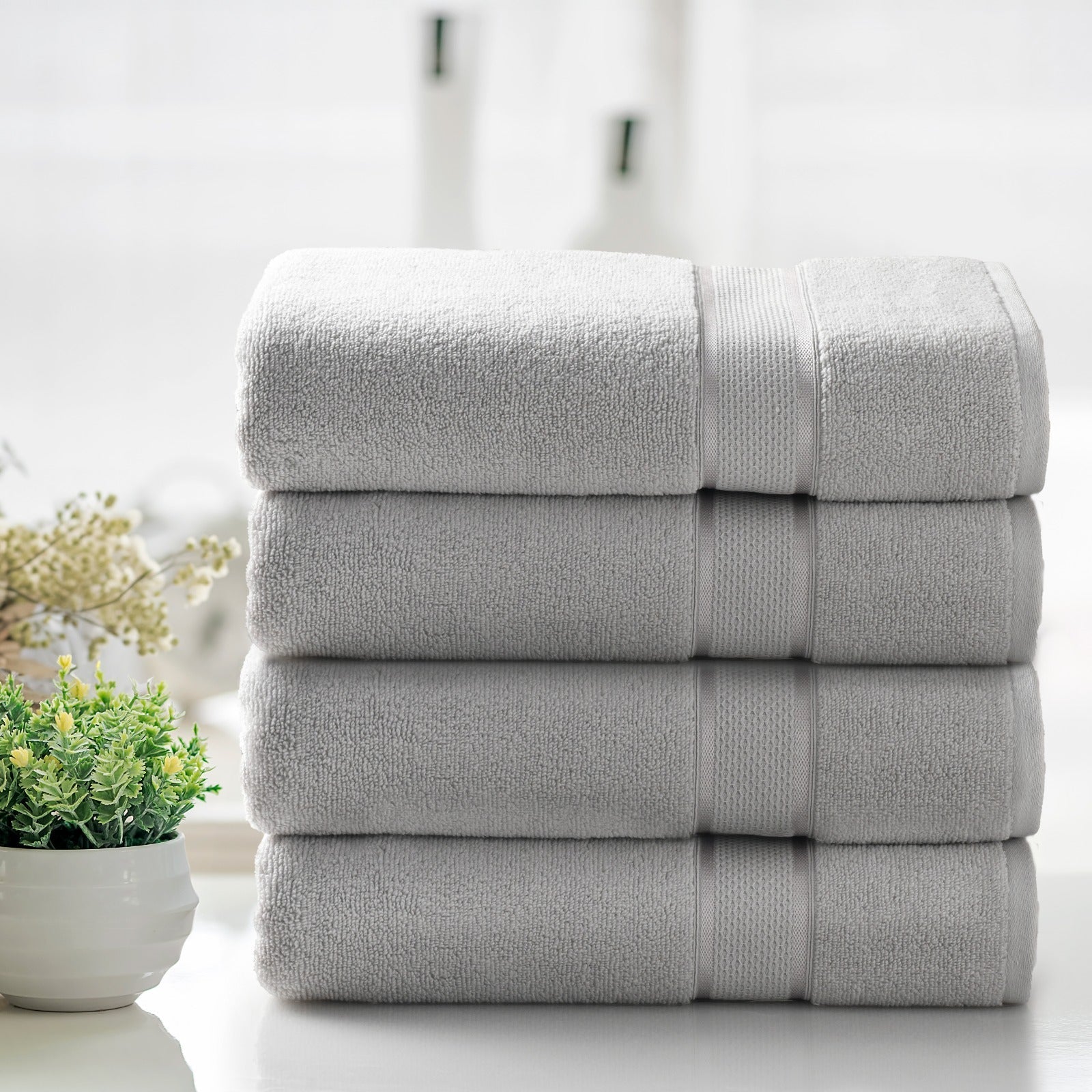 Kathy Ireland 2 Piece Zero Twist Cotton Plush Bath Sheet Set