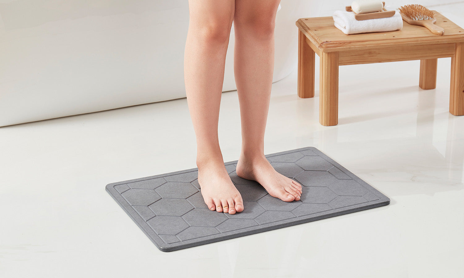 Bibb Home Diatomaceous Earth Stone Bath Mat