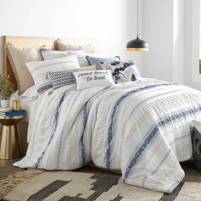Pickford 100% Cotton Duvet Cover Set - Coastal & Nautical Bedding Sets - Blue