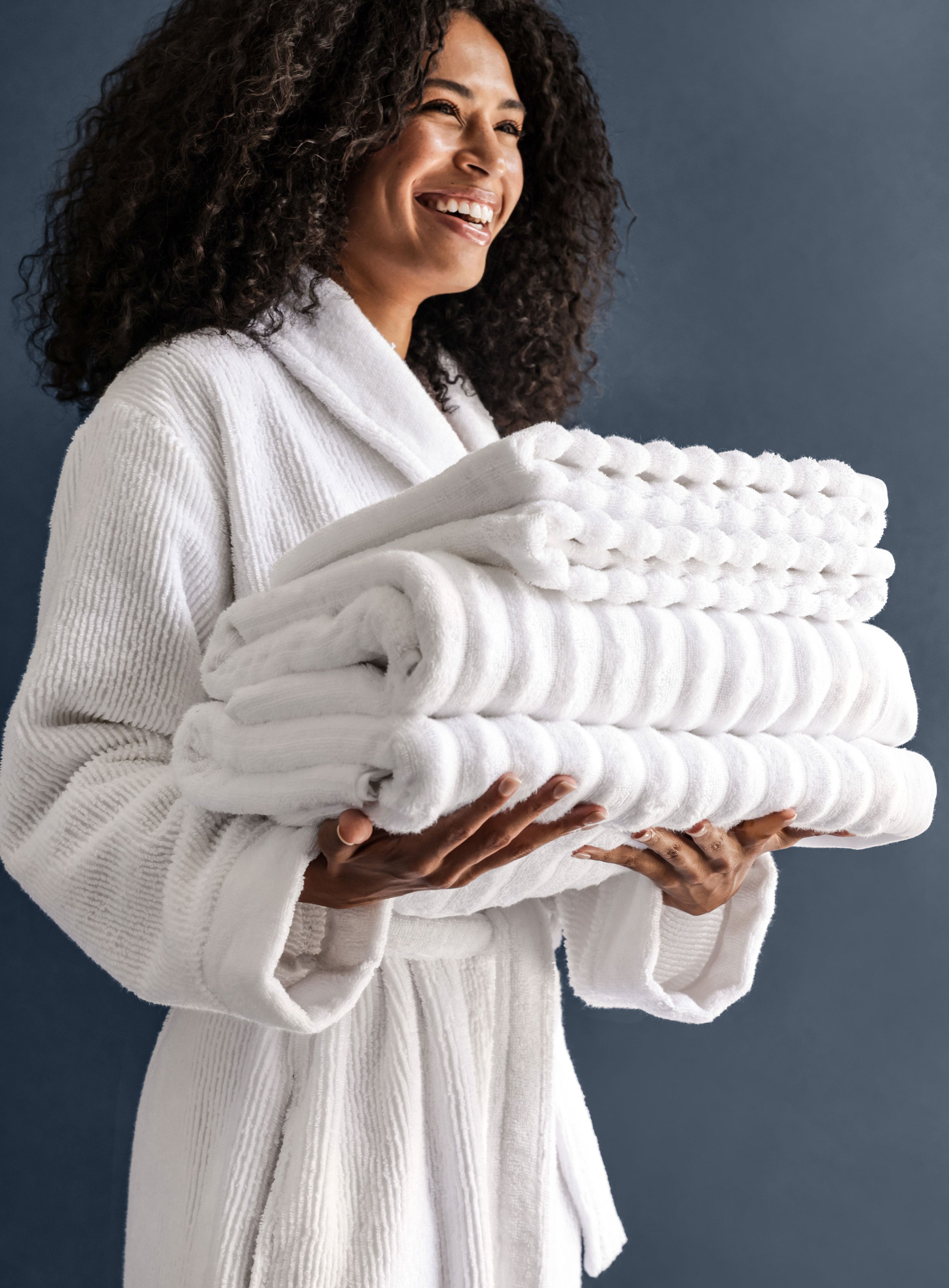 Luxury Turkish Cotton Rib Towel Set