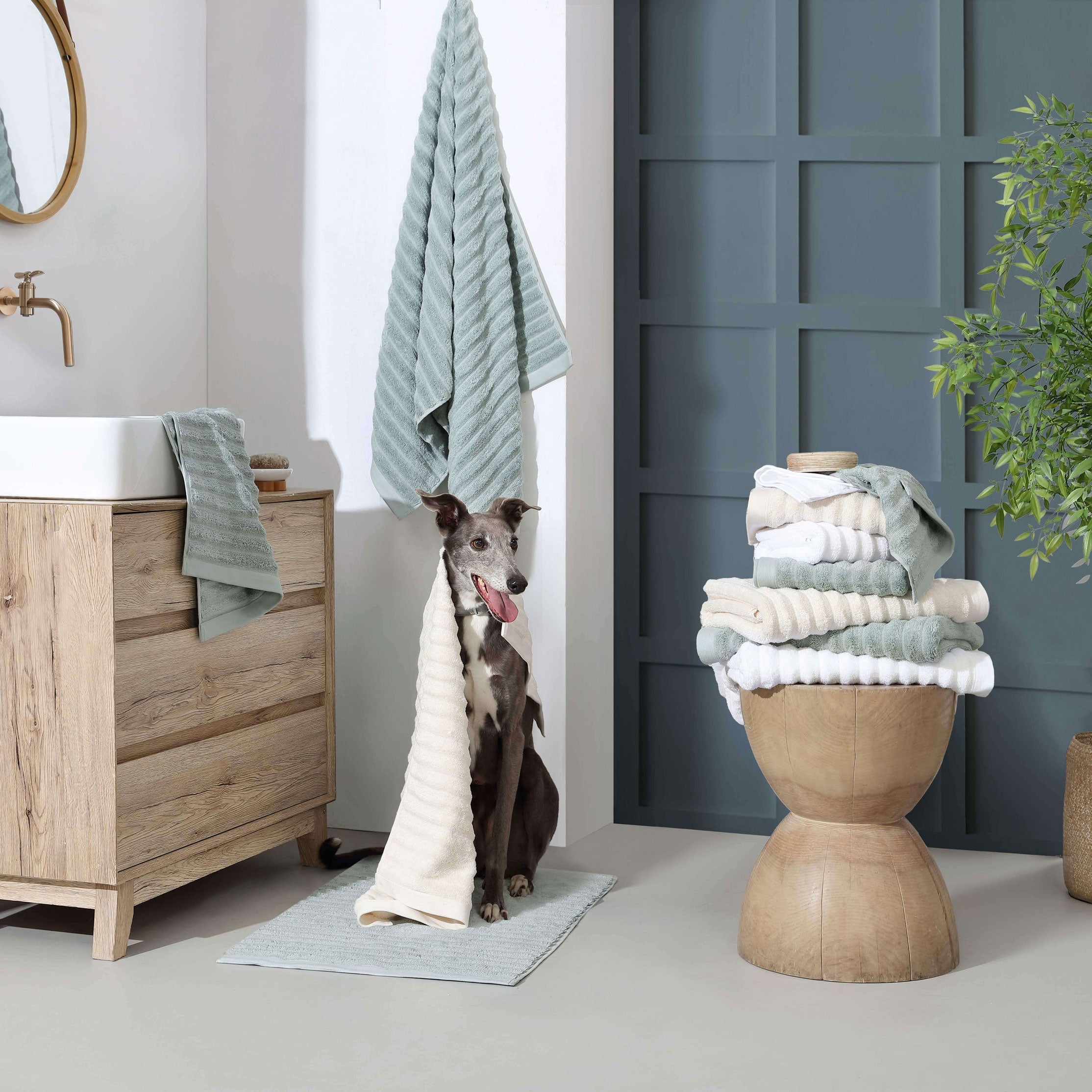 Luxury Turkish Cotton Rib Towel Set