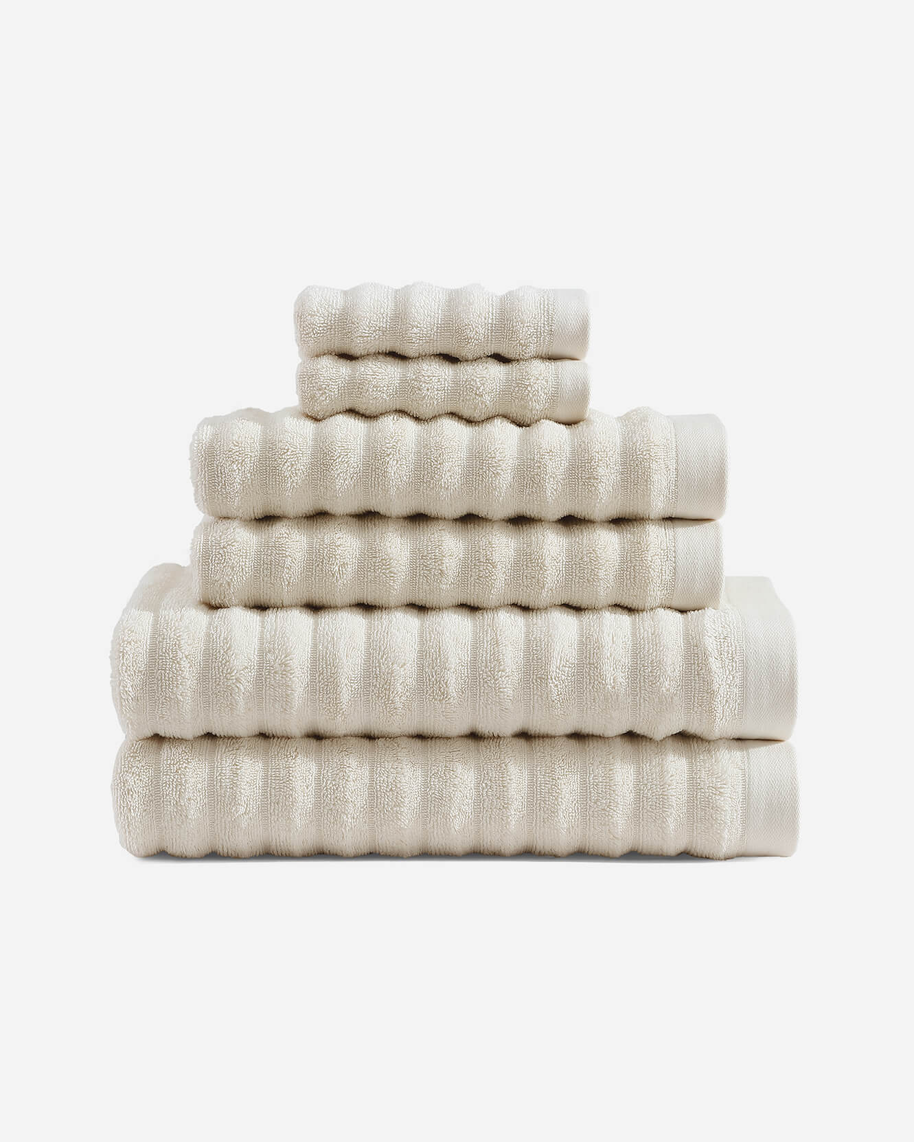 Luxury Turkish Cotton Rib Towel Set