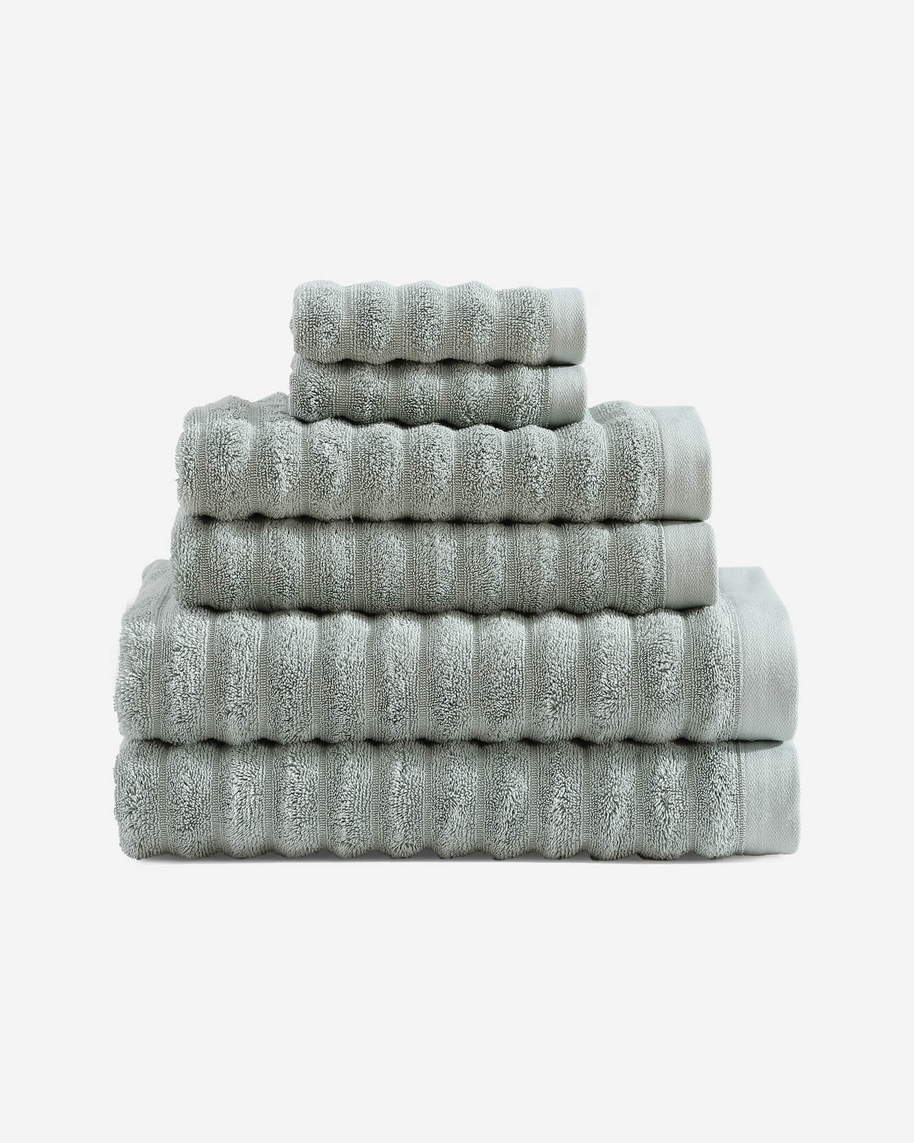 Luxury Turkish Cotton Rib Towel Set
