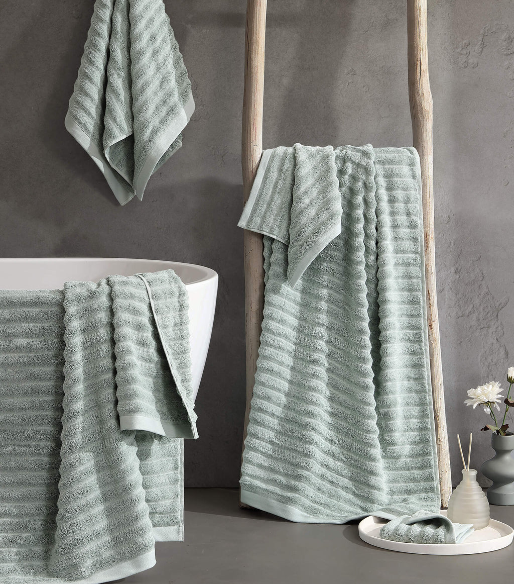 Luxury Turkish Cotton Rib Towel Set