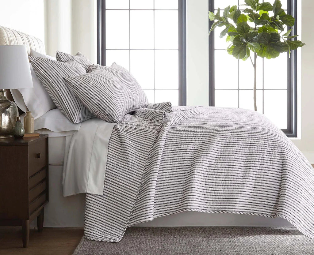 Universal V Berth Tobago Stripe Reversible Boat Quilt Set -  Boat Bedding
