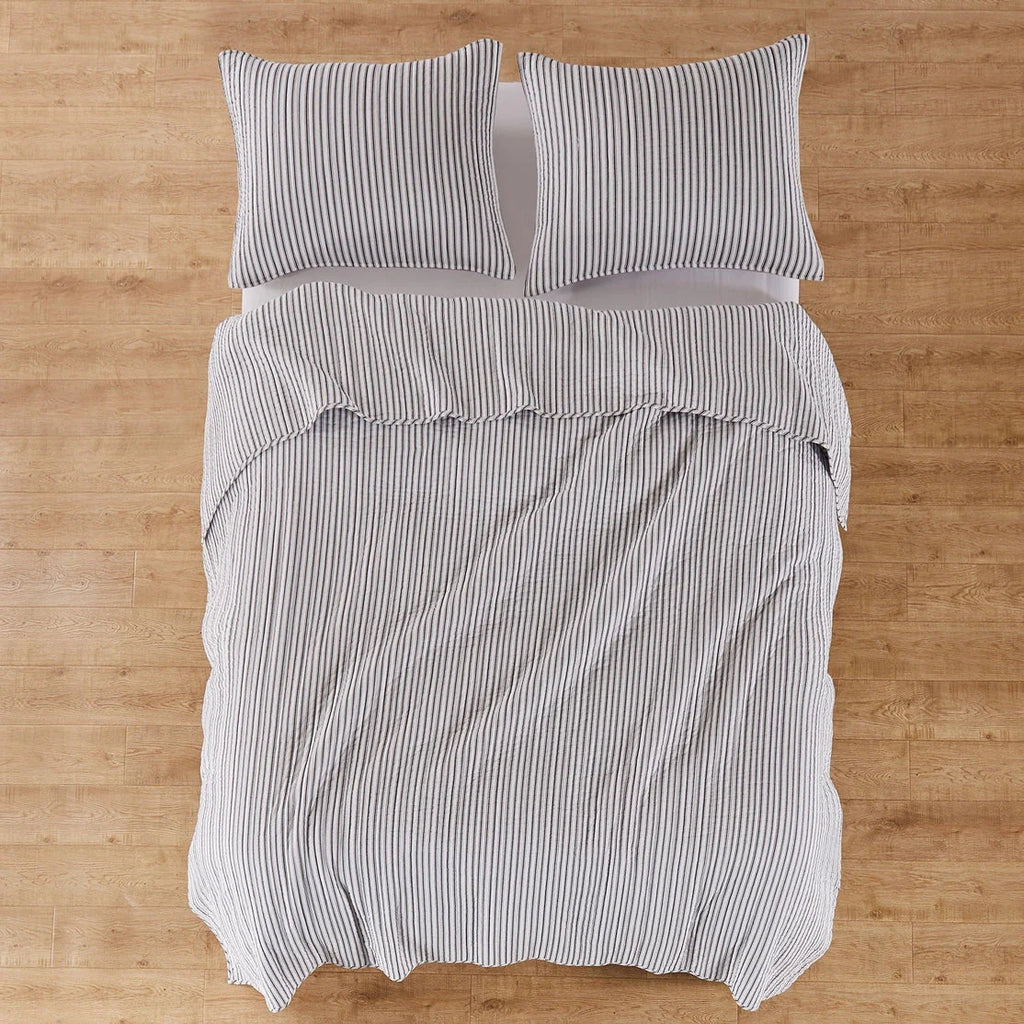 Universal V Berth Tobago Stripe Reversible Boat Quilt Set -  Boat Bedding