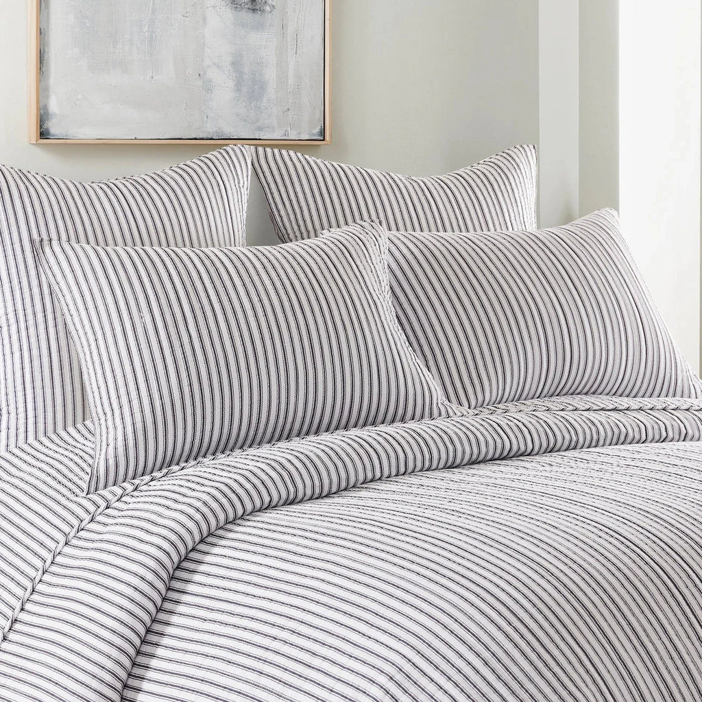 Universal V Berth Tobago Stripe Reversible Boat Quilt Set -  Boat Bedding