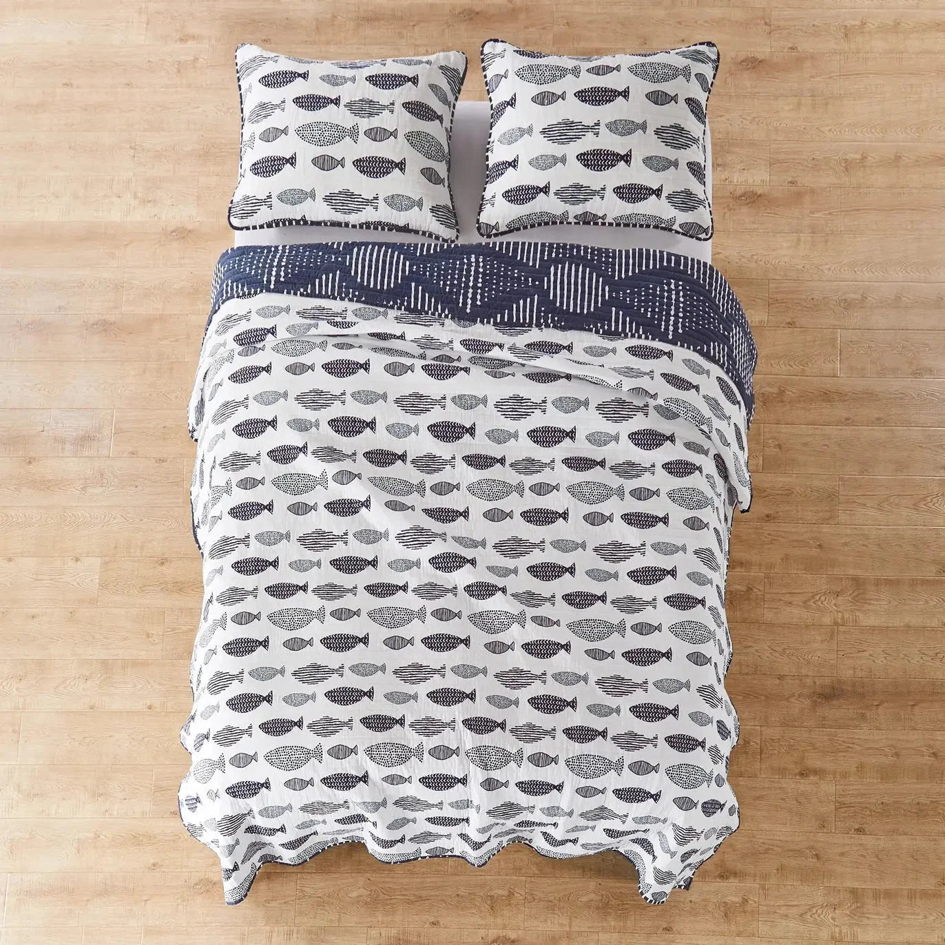 Bakio Quilt Set - Nautical Themed Quilt Set - Quahog Bay Bedding