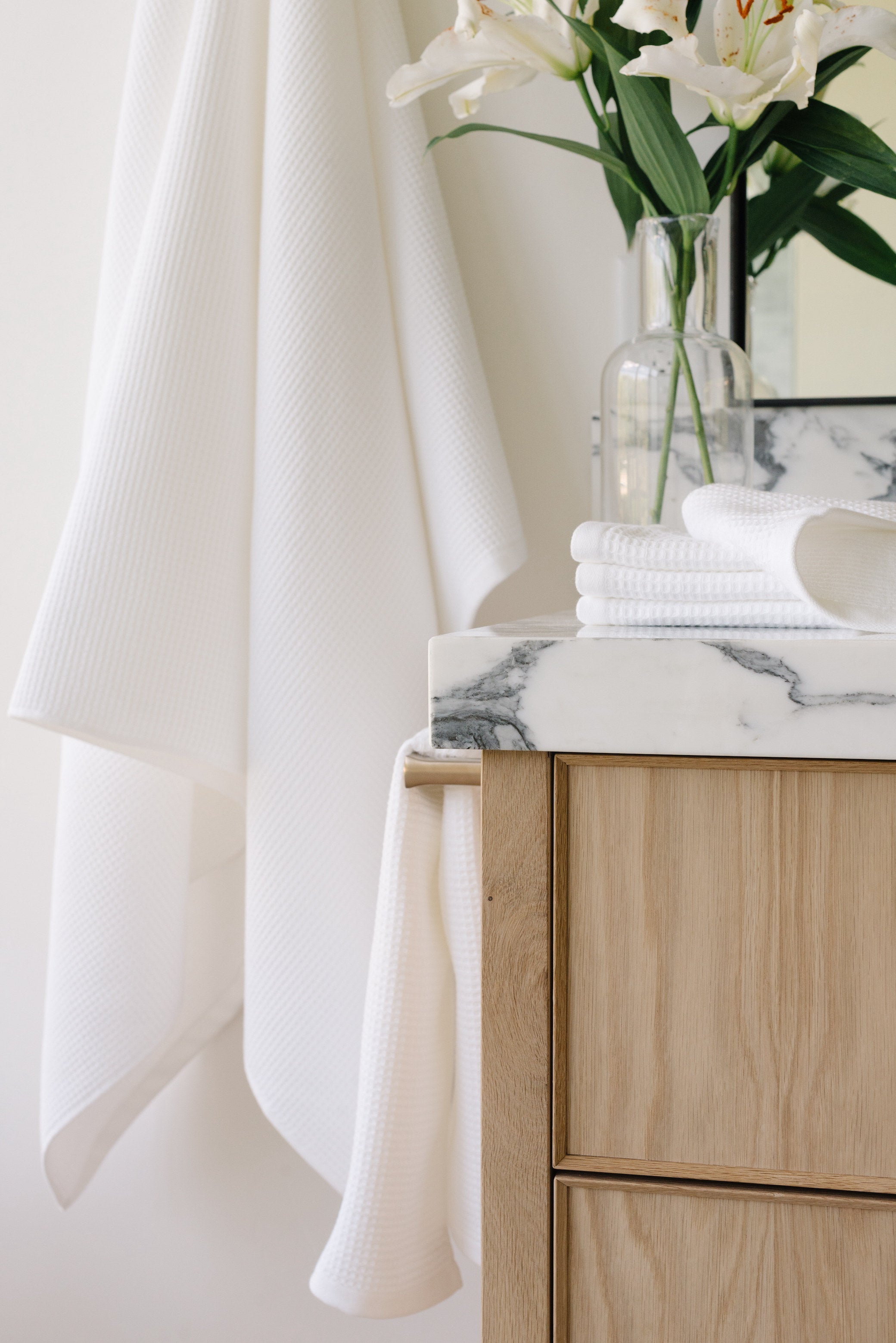 Waffle Bath Sheets - Cotton And Bamboo Blend Bath Sheets