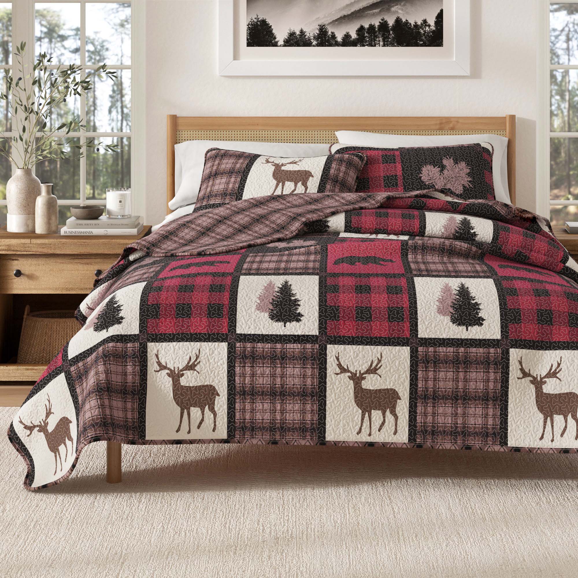 "Lodge Quilt - Deer, Bear and Tree Themed Quilts"