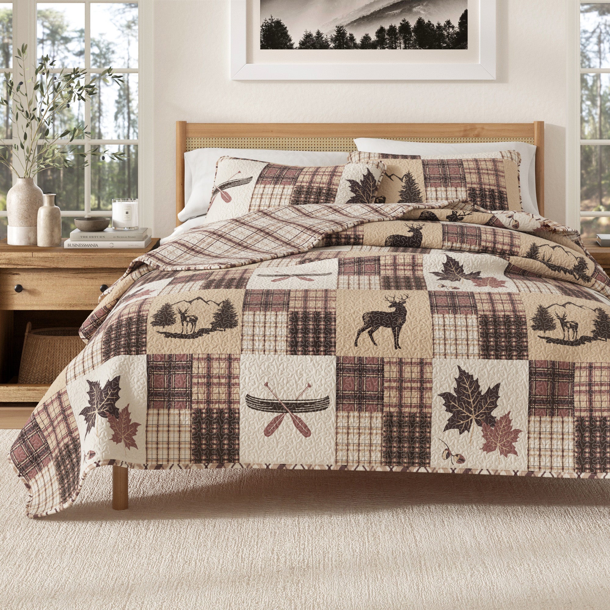 Redwood Lodge 3 Piece Quilt Set - Fall Quilts