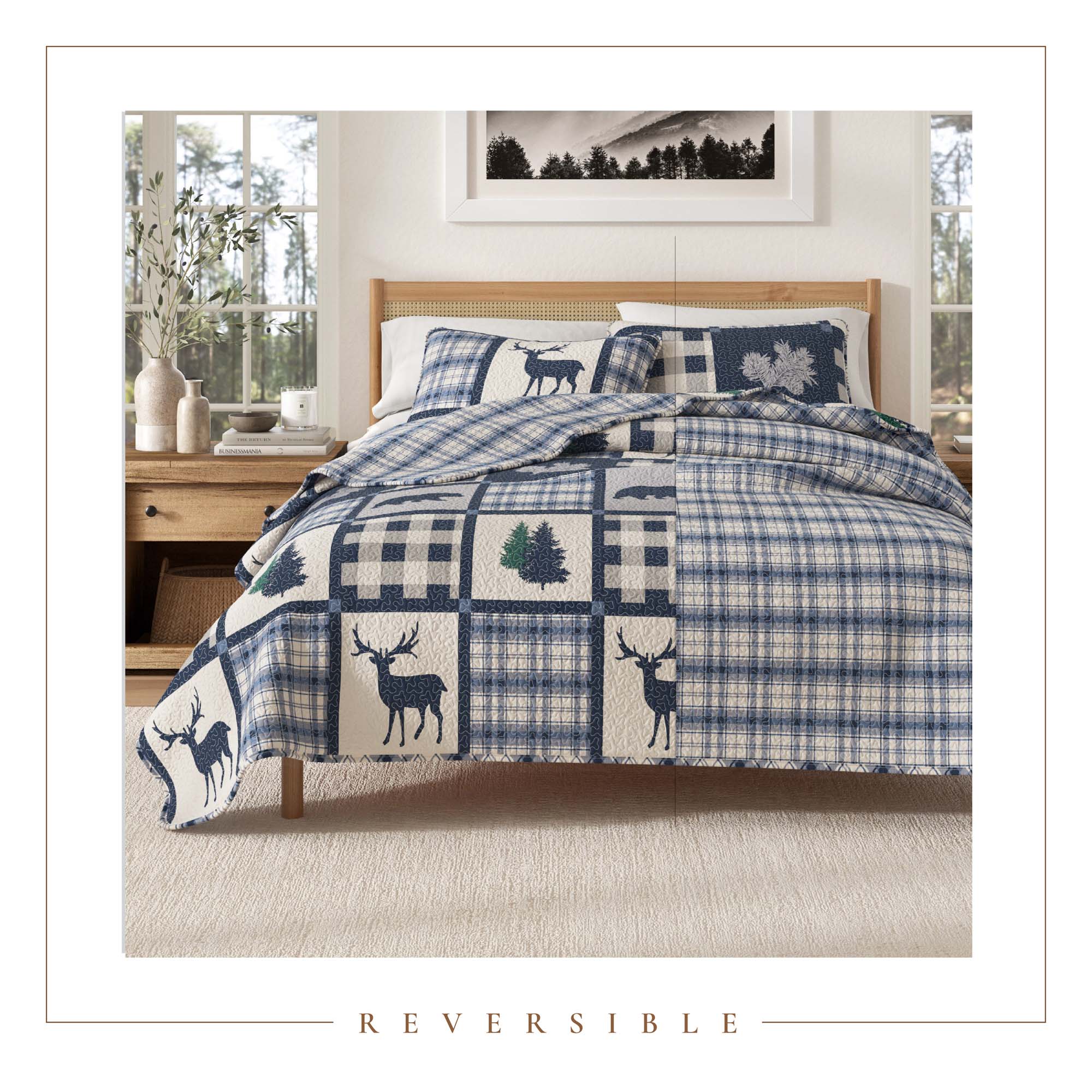 "Lodge Quilt - Deer, Bear and Tree Themed Quilts"
