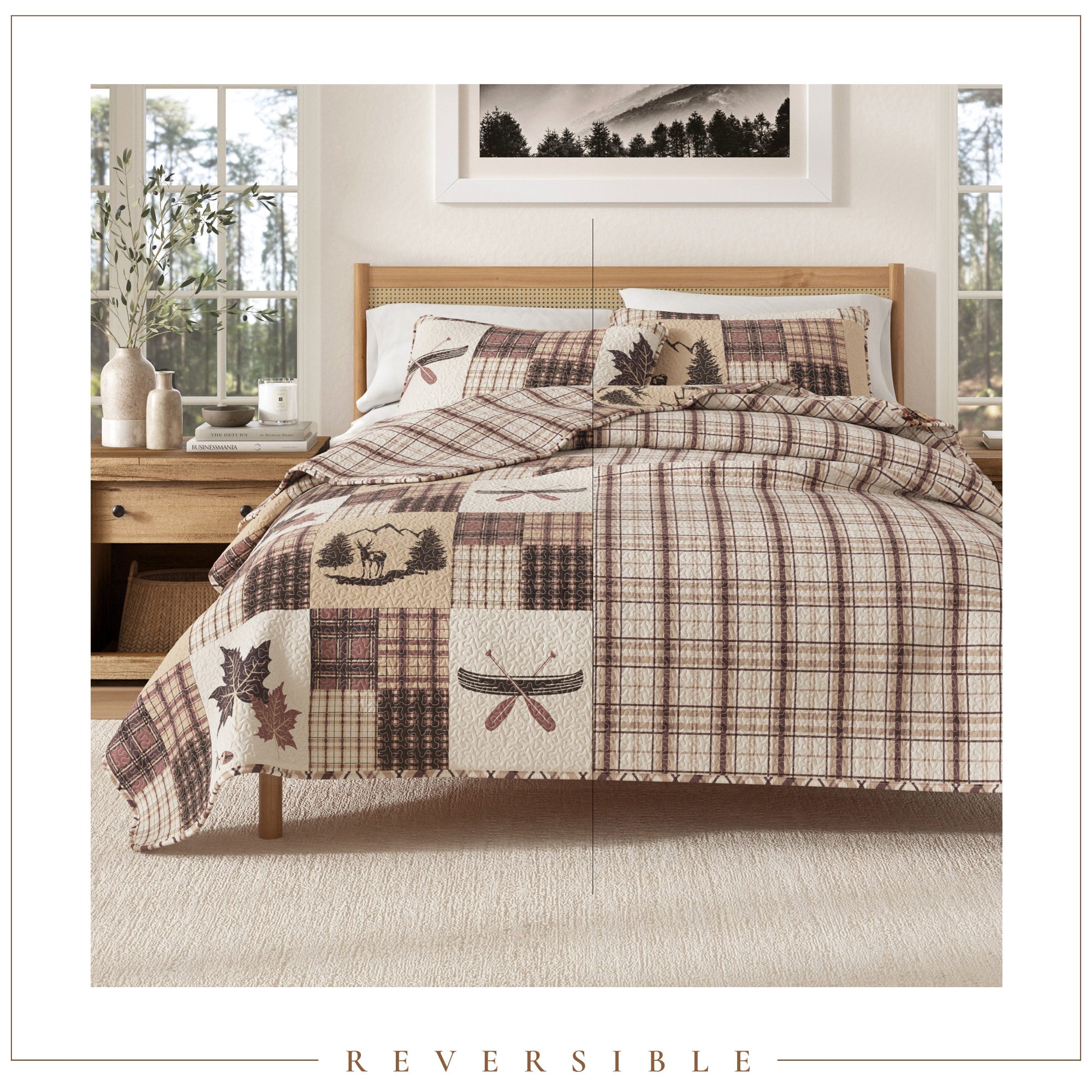 Redwood Lodge 3 Piece Quilt Set - Fall Quilts