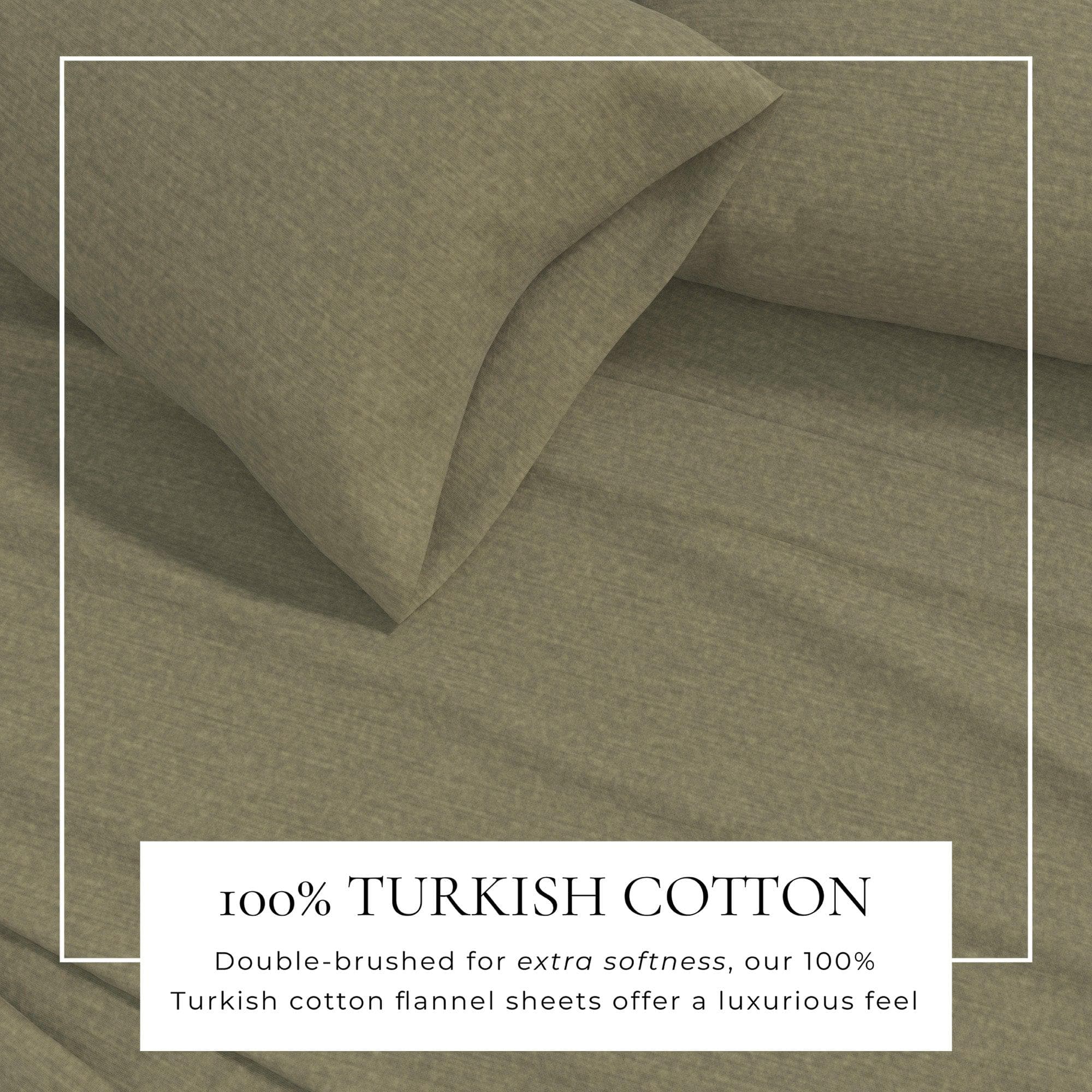 Heathered Solid Cotton Blend Flannel Sheets - Solid Cotton Flannel Sheets