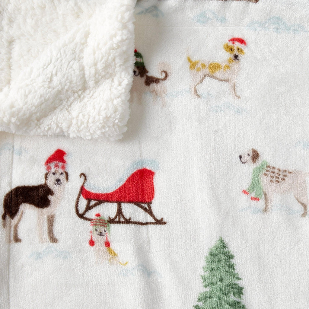 Christmas Sherpa Throw Blanket - Festive Christmas Themed Bedding