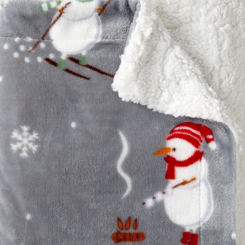 Christmas Sherpa Throw Blanket - Festive Christmas Themed Bedding