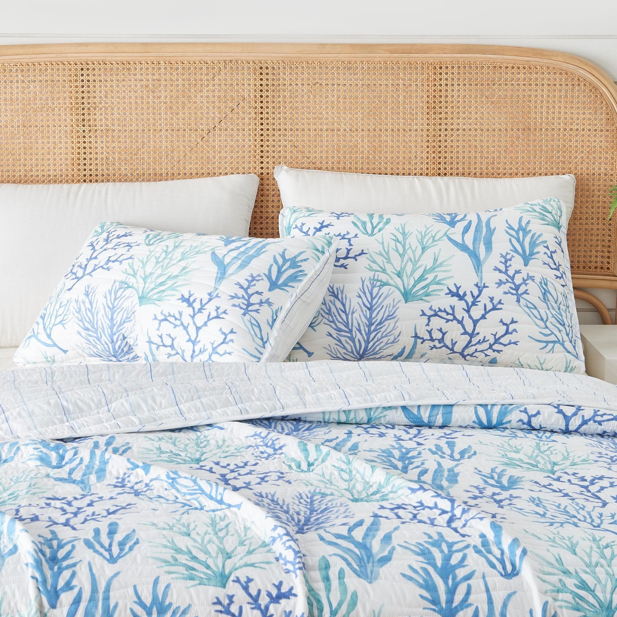 Universal V Berth Coastal Coral Quilt Set 3PC Boat Bedding Set