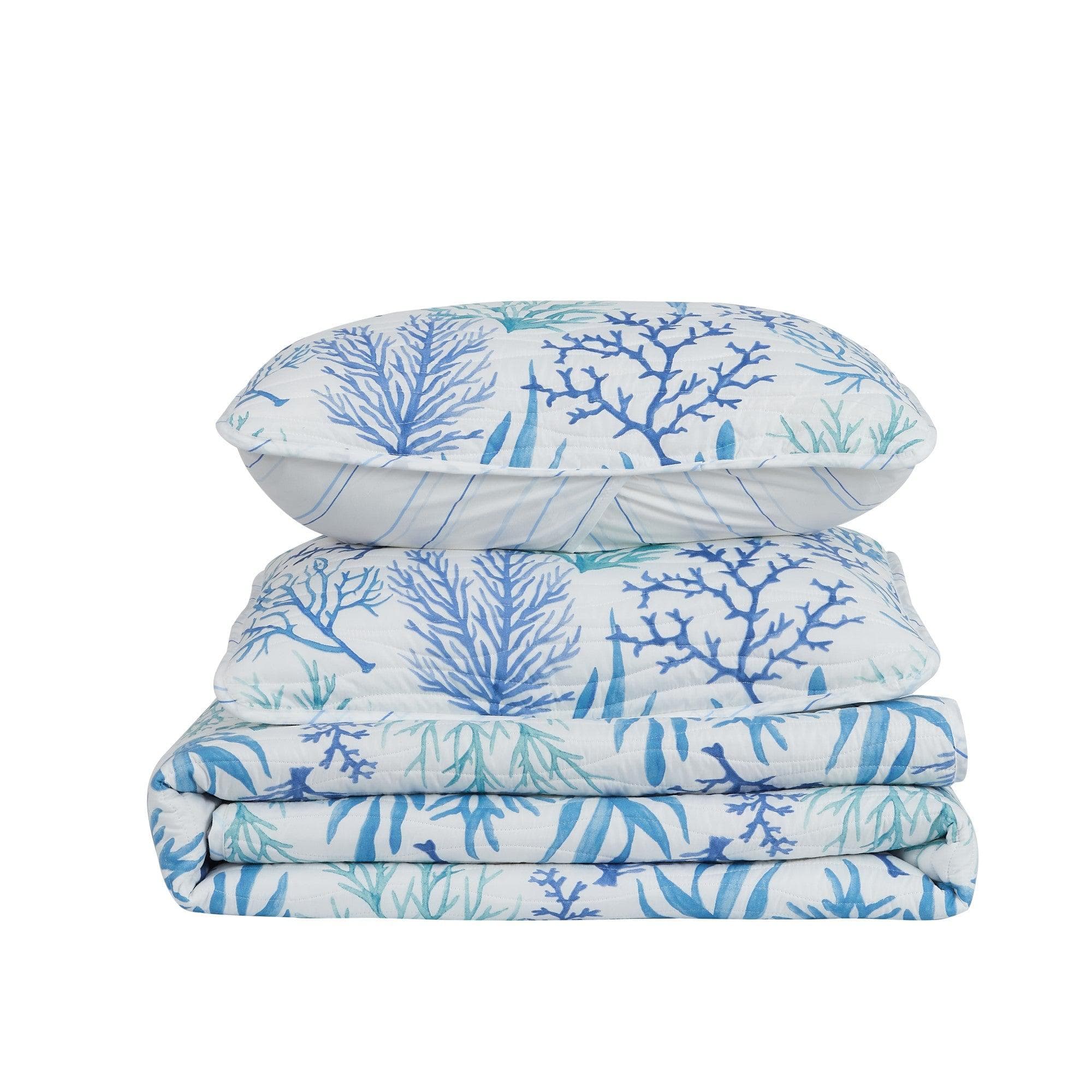 Universal V Berth Coastal Coral Quilt Set 3PC Boat Bedding Set