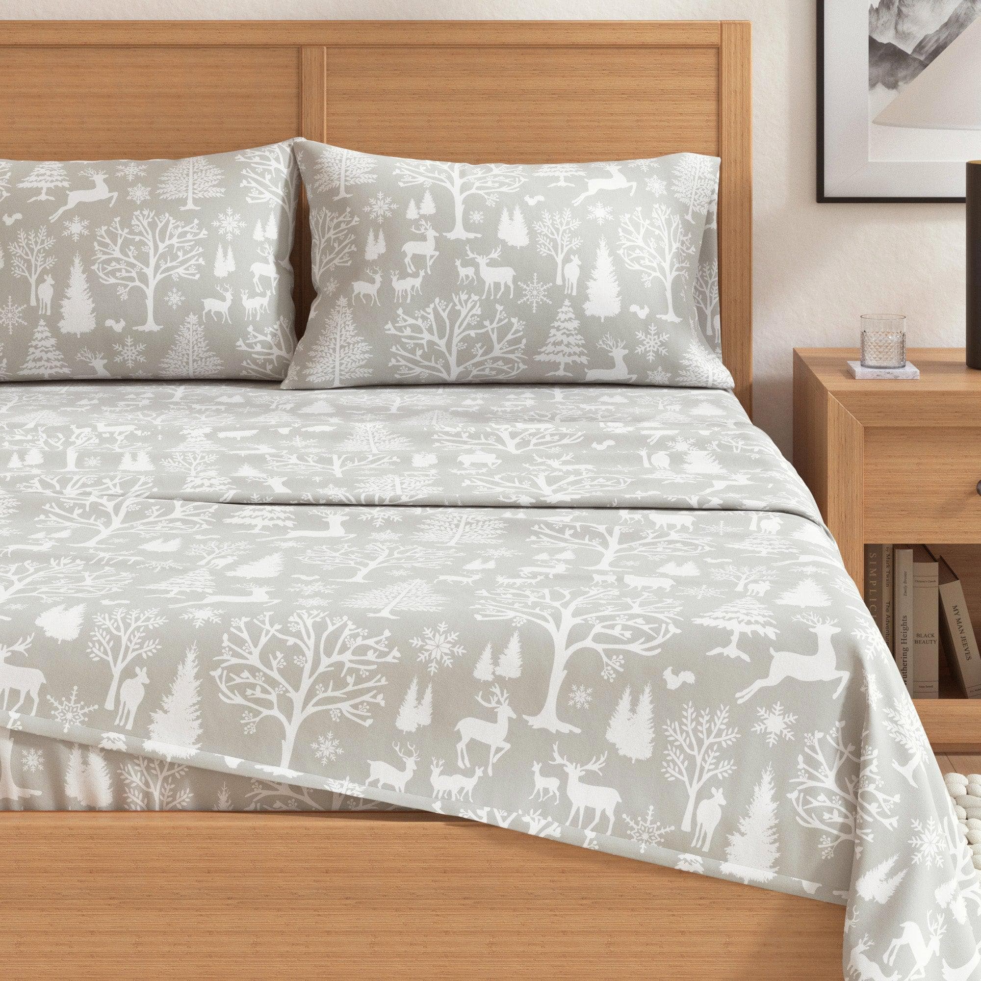 4-Piece Turkish Cotton Flannel Sheet - Fall & Christmas Sheets
