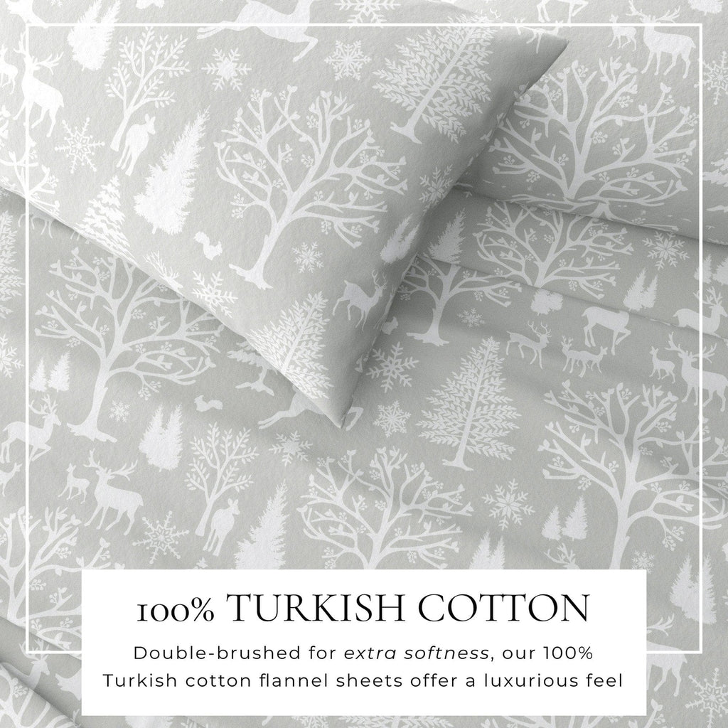 4-Piece Turkish Cotton Flannel Sheet - Fall & Christmas Sheets