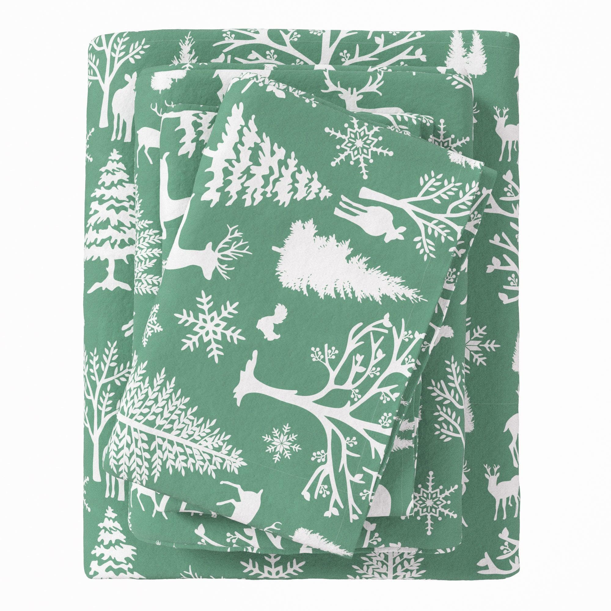 4-Piece Turkish Cotton Flannel Sheet - Fall & Christmas Sheets