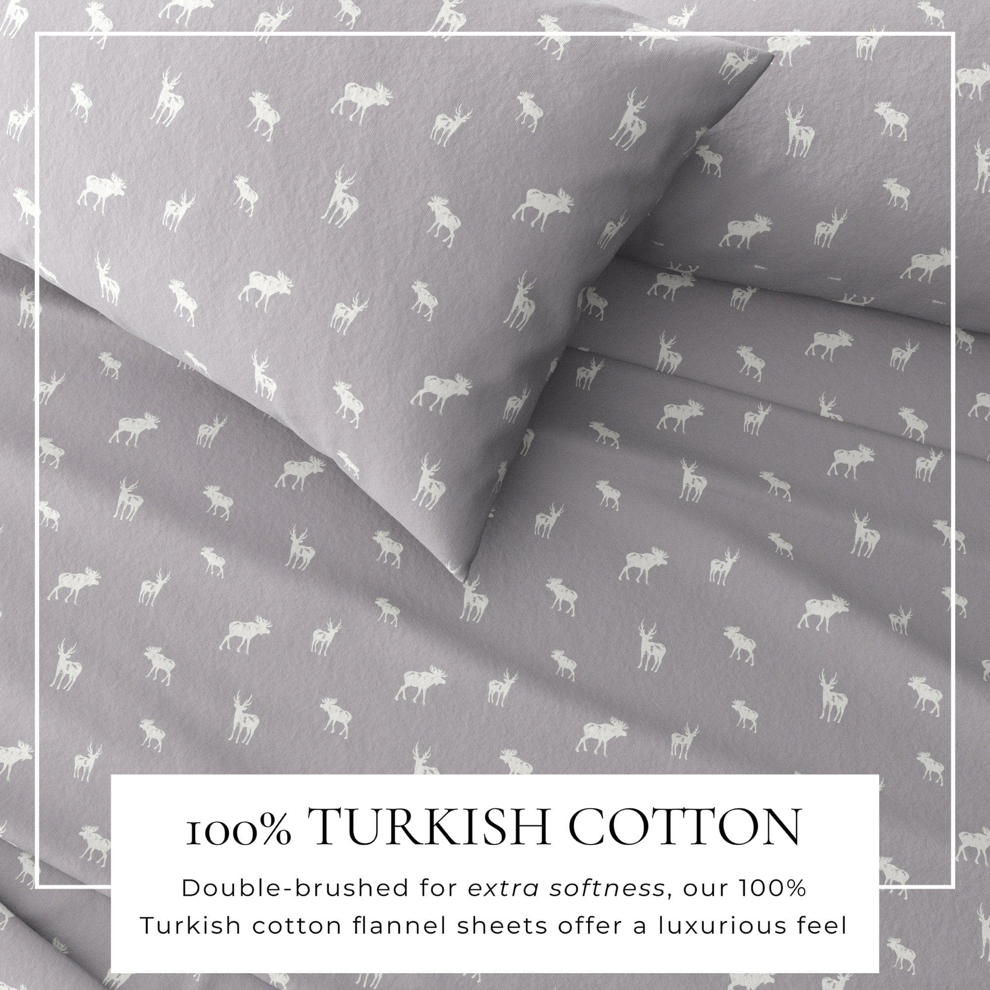 4-Piece Turkish Cotton Flannel Sheet - Fall & Christmas Sheets