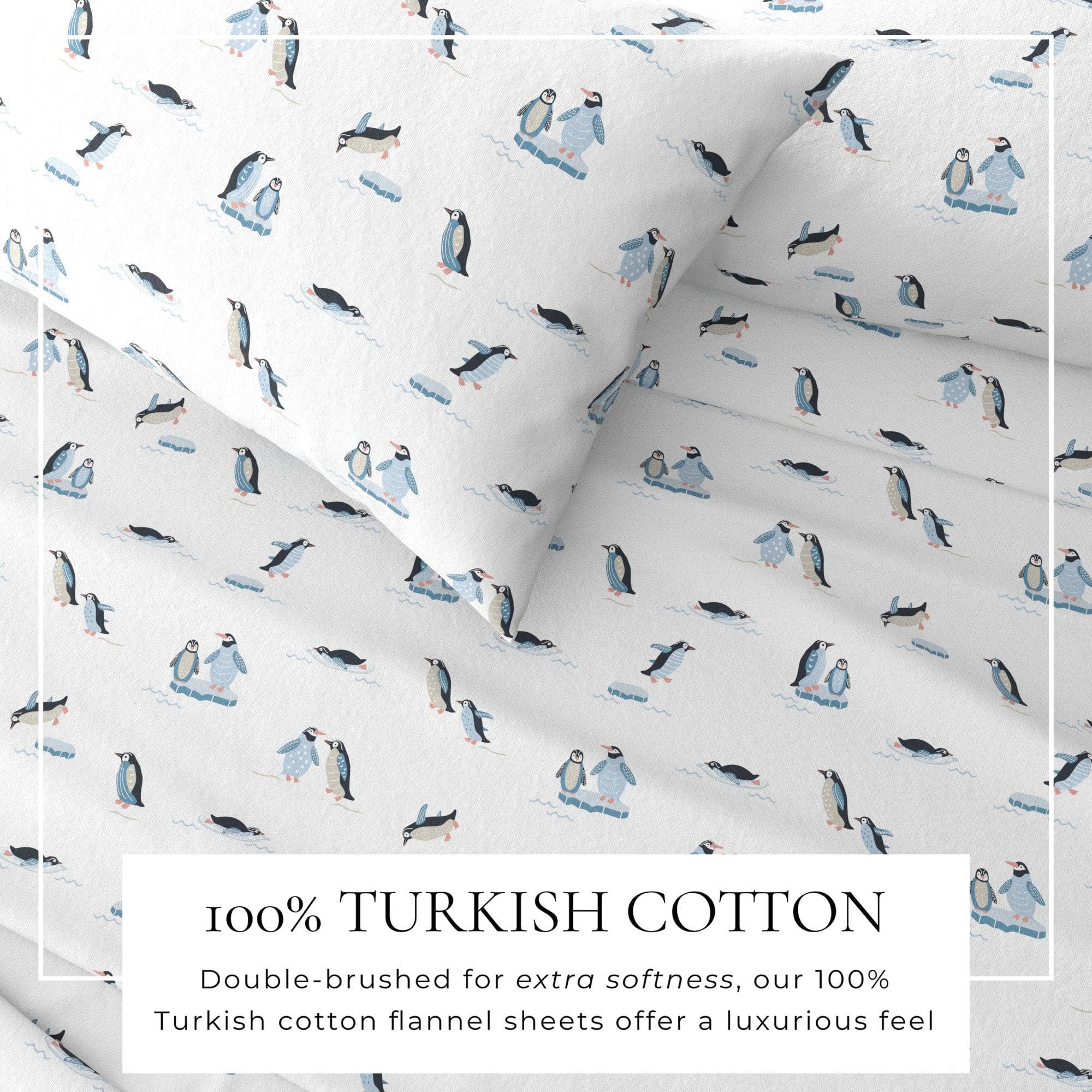4-Piece Turkish Cotton Flannel Sheet - Fall & Christmas Sheets
