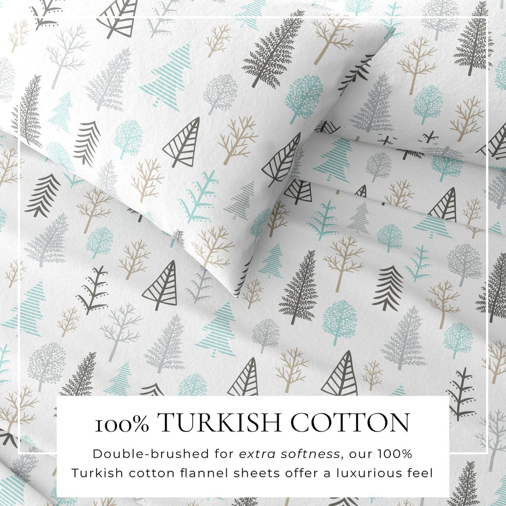 4-Piece Turkish Cotton Flannel Sheet - Fall & Christmas Sheets