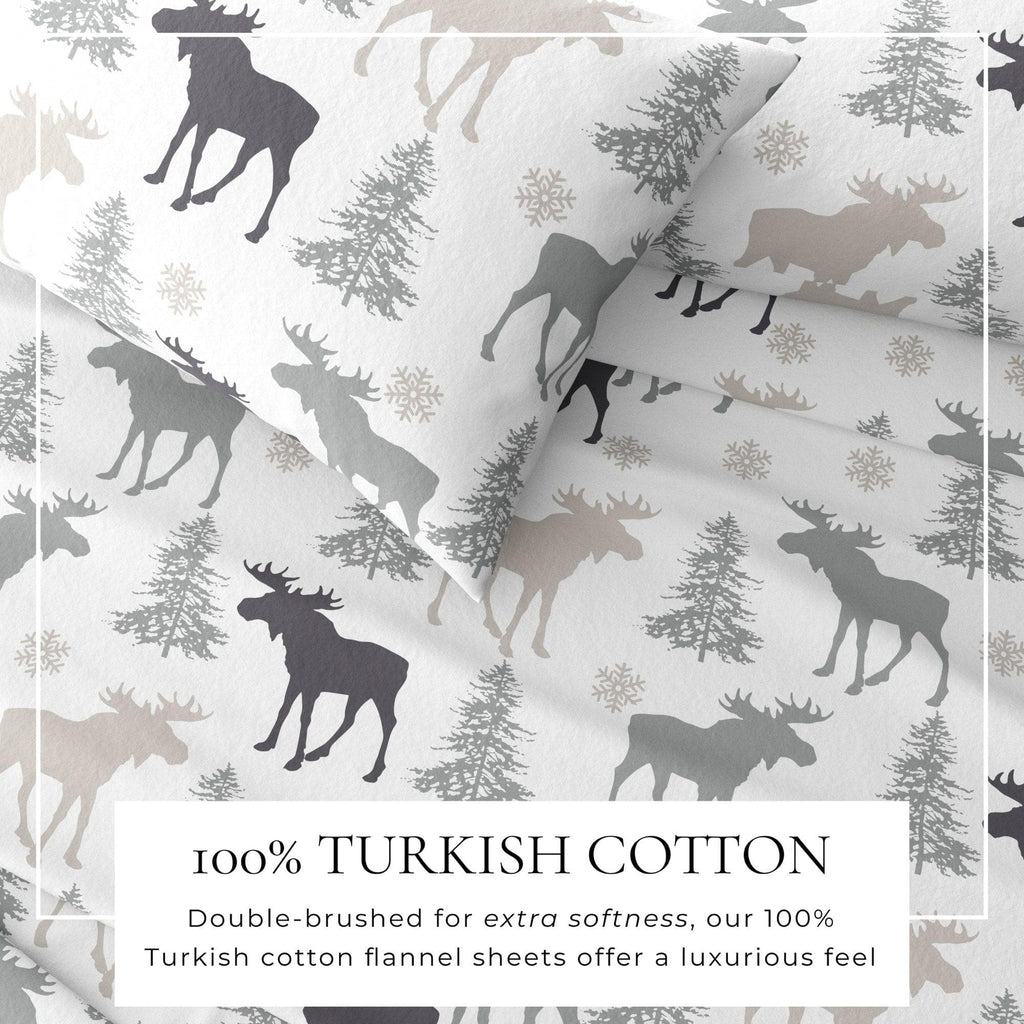 4-Piece Turkish Cotton Flannel Sheet - Fall & Christmas Sheets