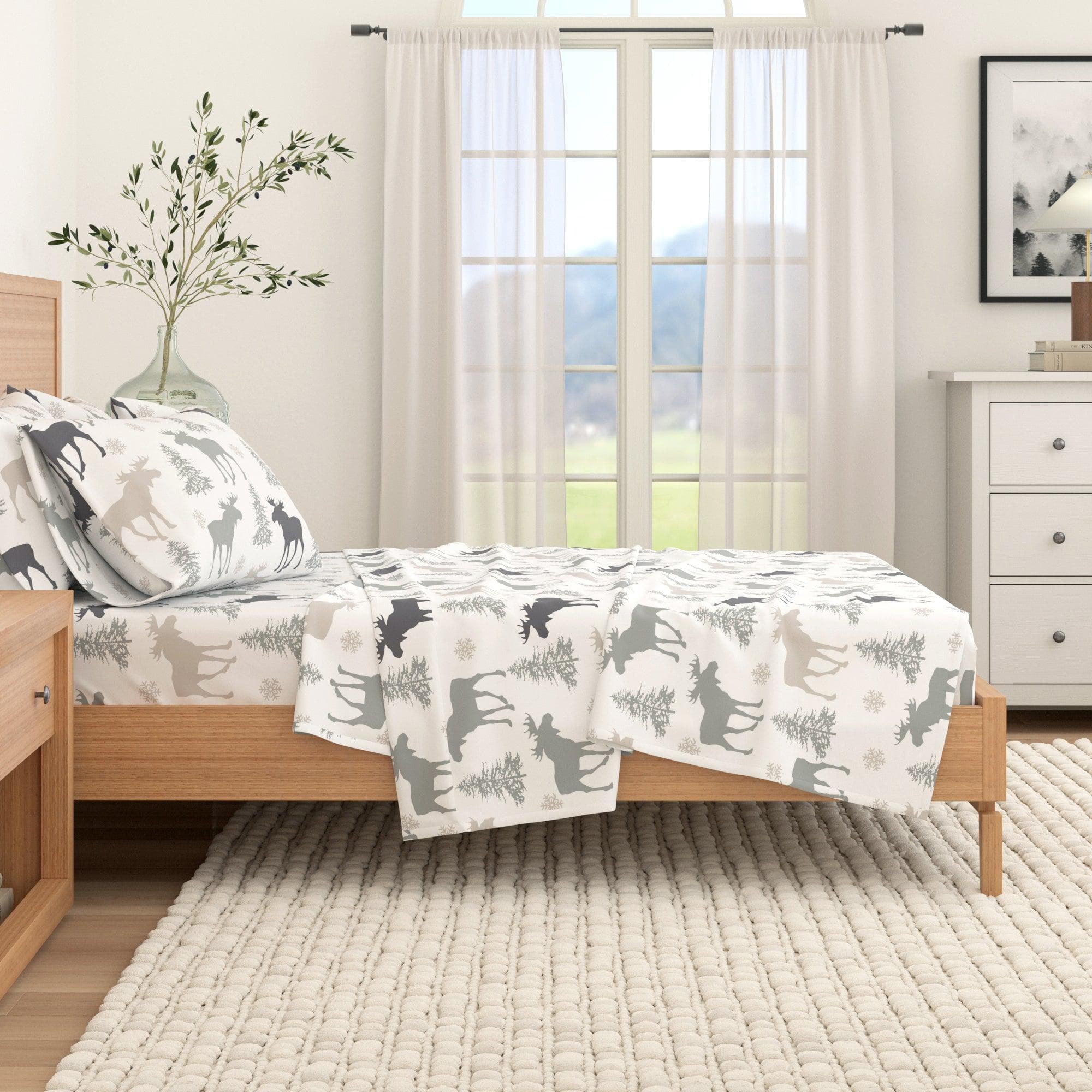 4-Piece Turkish Cotton Flannel Sheet - Fall & Christmas Sheets