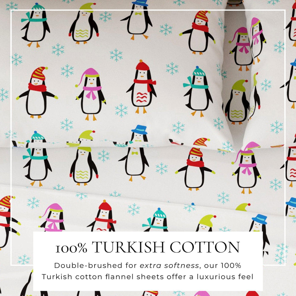 4-Piece Turkish Cotton Flannel Sheet - Fall & Christmas Sheets
