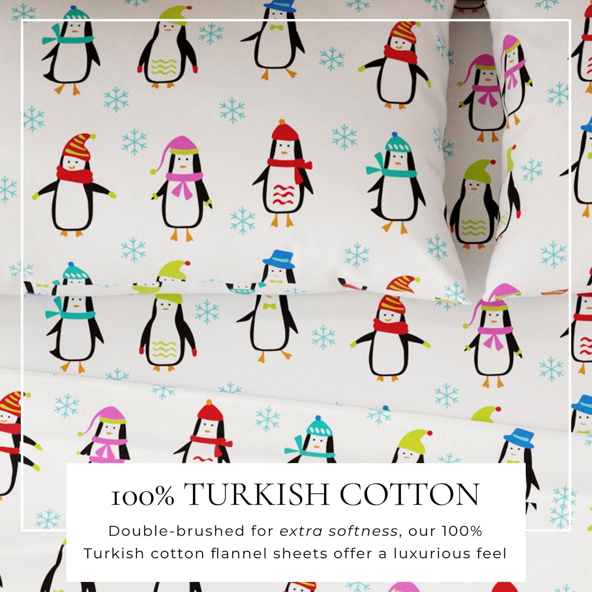 4-Piece Turkish Cotton Flannel Sheet - Fall & Christmas Sheets