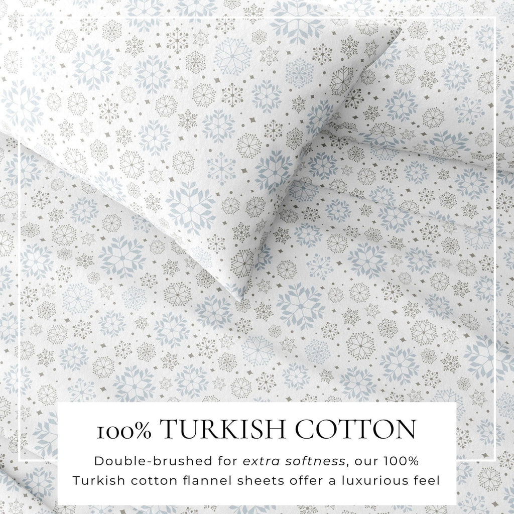 4-Piece Turkish Cotton Flannel Sheet - Fall & Christmas Sheets