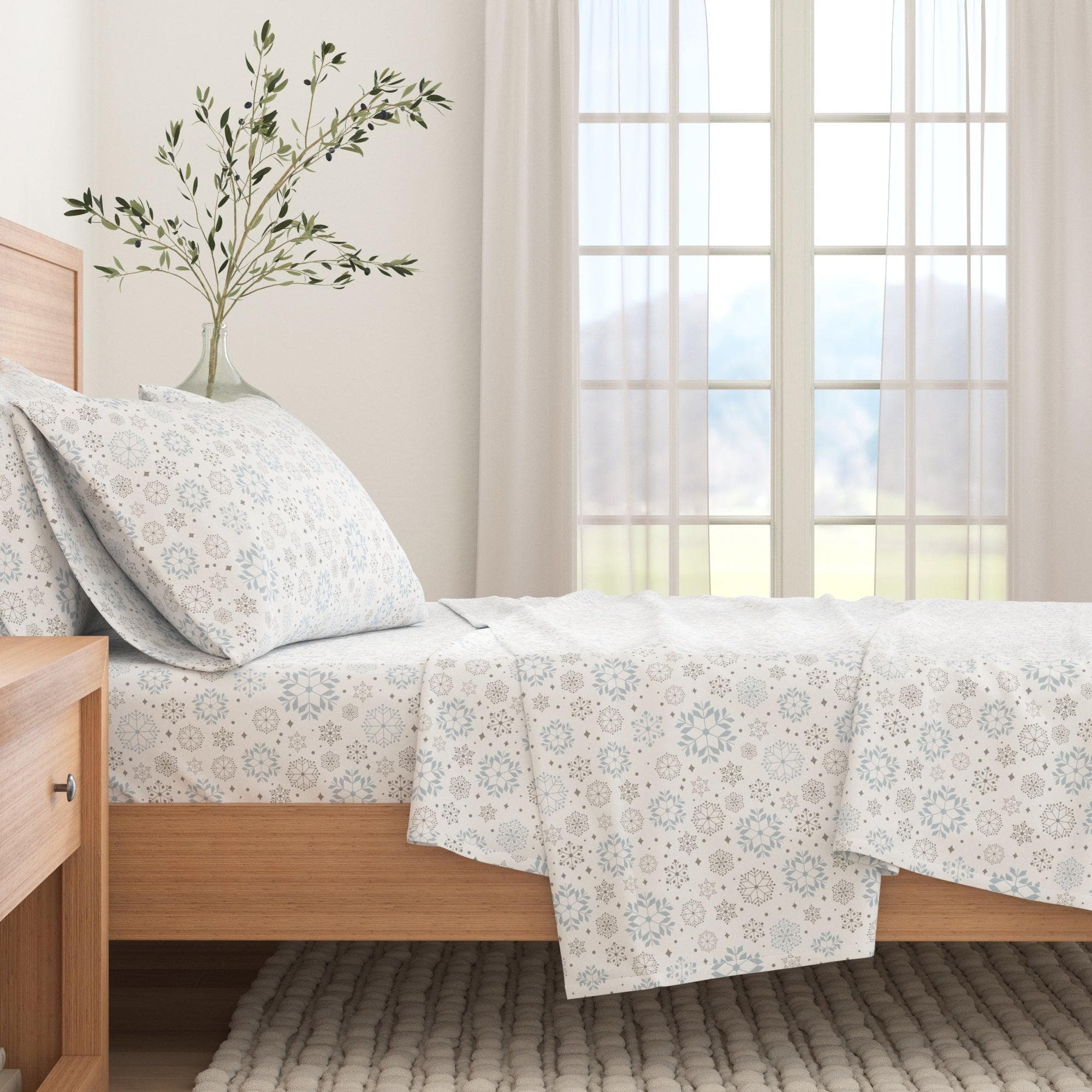 4-Piece Turkish Cotton Flannel Sheet - Fall & Christmas Sheets
