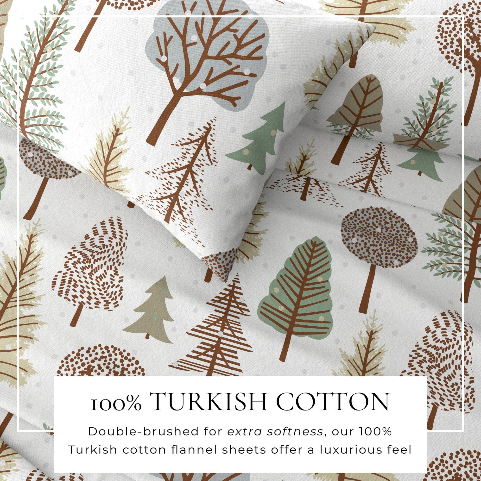 4-Piece Turkish Cotton Flannel Sheet - Fall & Christmas Sheets
