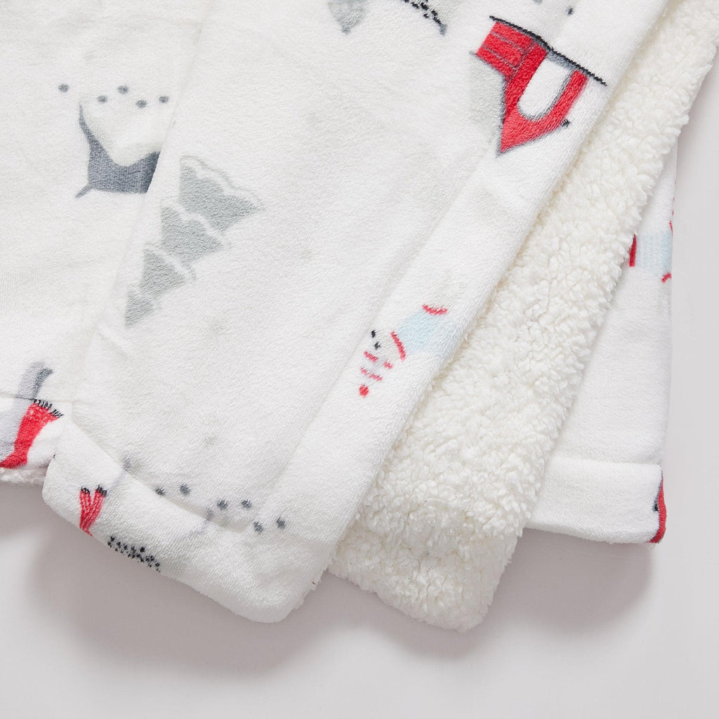 Christmas Sherpa Throw Blanket - Festive Christmas Themed Bedding