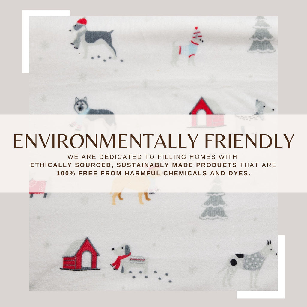 Christmas Sherpa Throw Blanket - Festive Christmas Themed Bedding