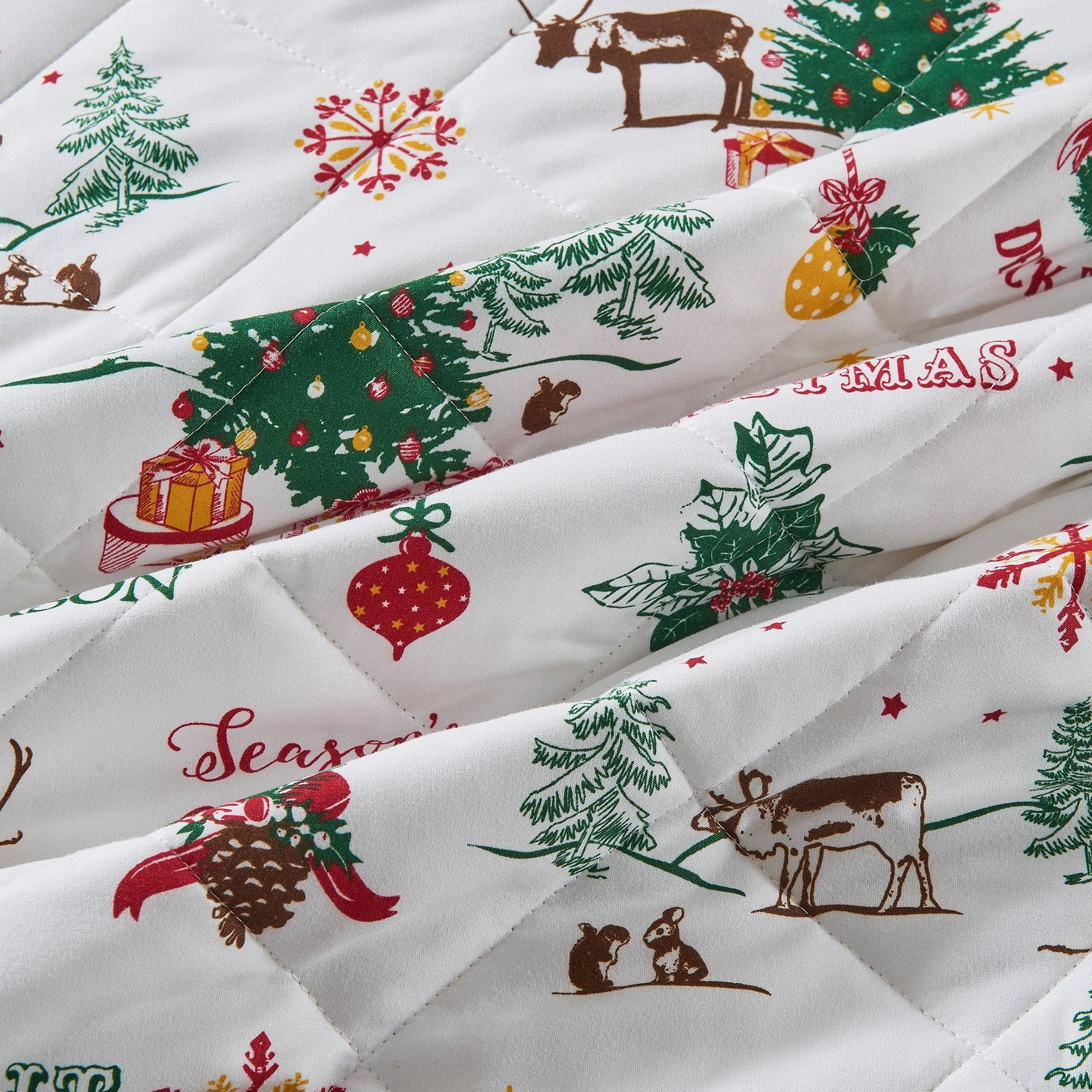 Colorful Christmas Quilt Set - Christmas Holiday Quilts