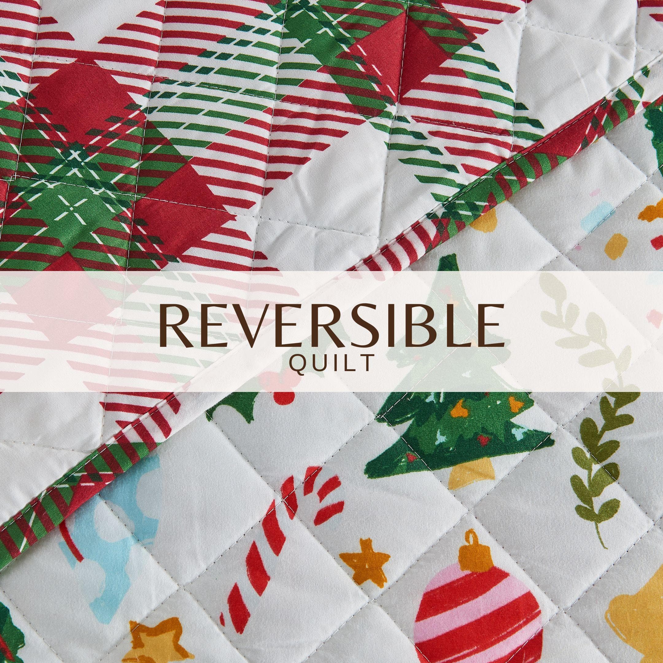 Colorful Christmas Quilt Set - Christmas Holiday Quilts