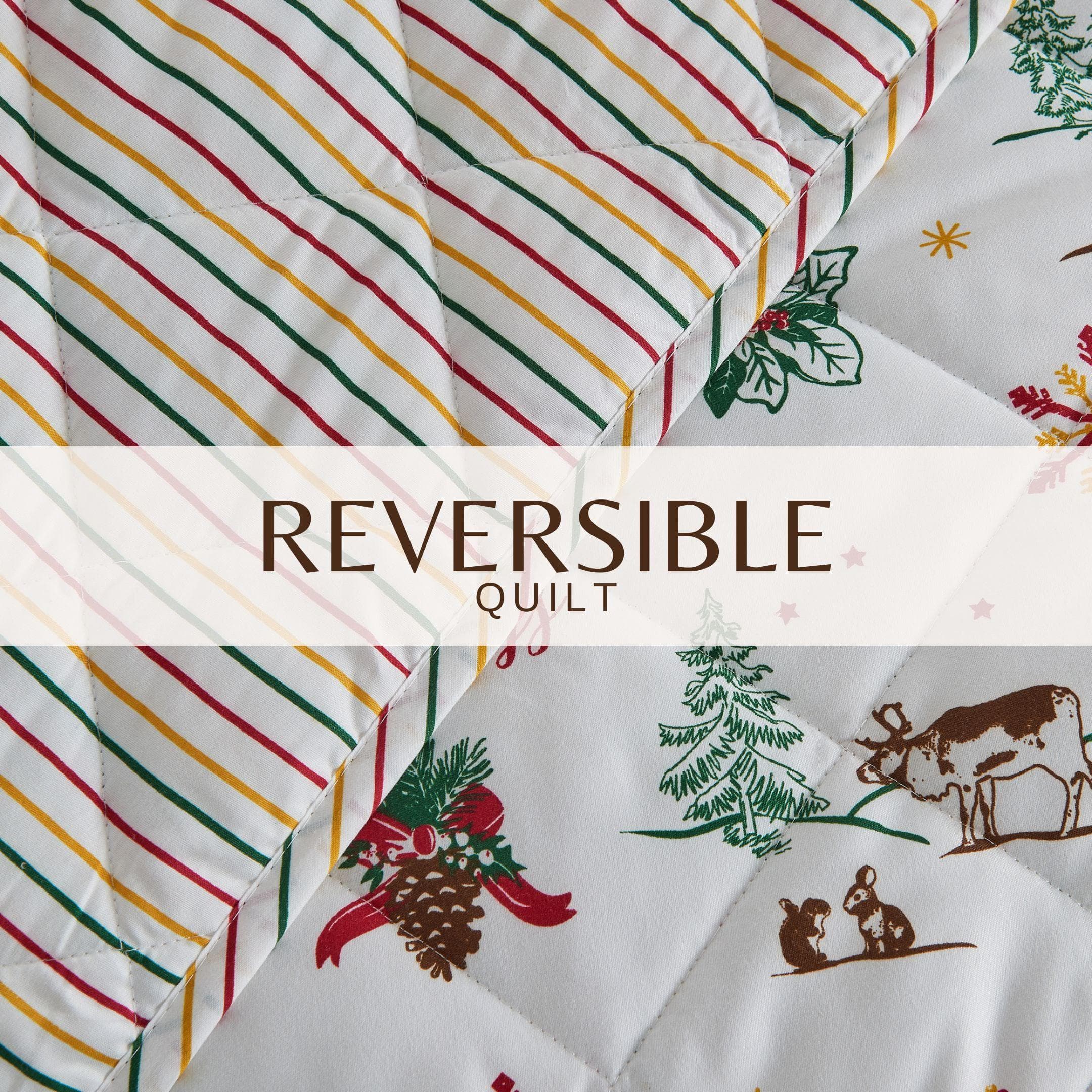 Colorful Christmas Quilt Set - Christmas Holiday Quilts