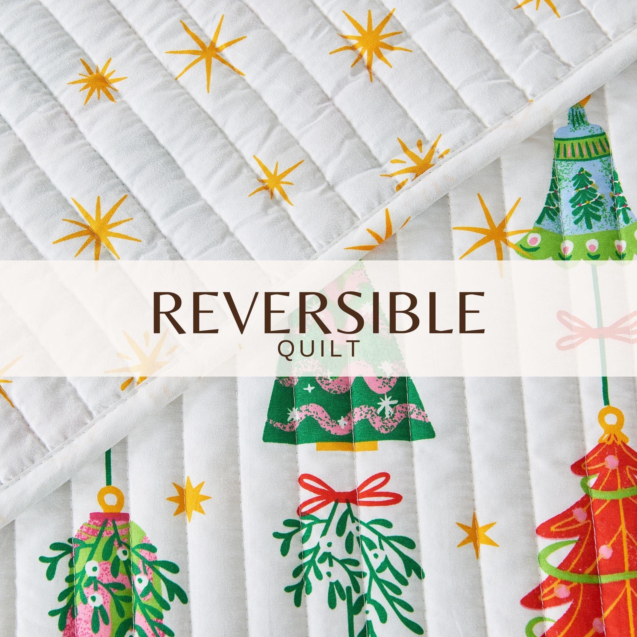 Colorful Christmas Quilt Set - Christmas Holiday Quilts