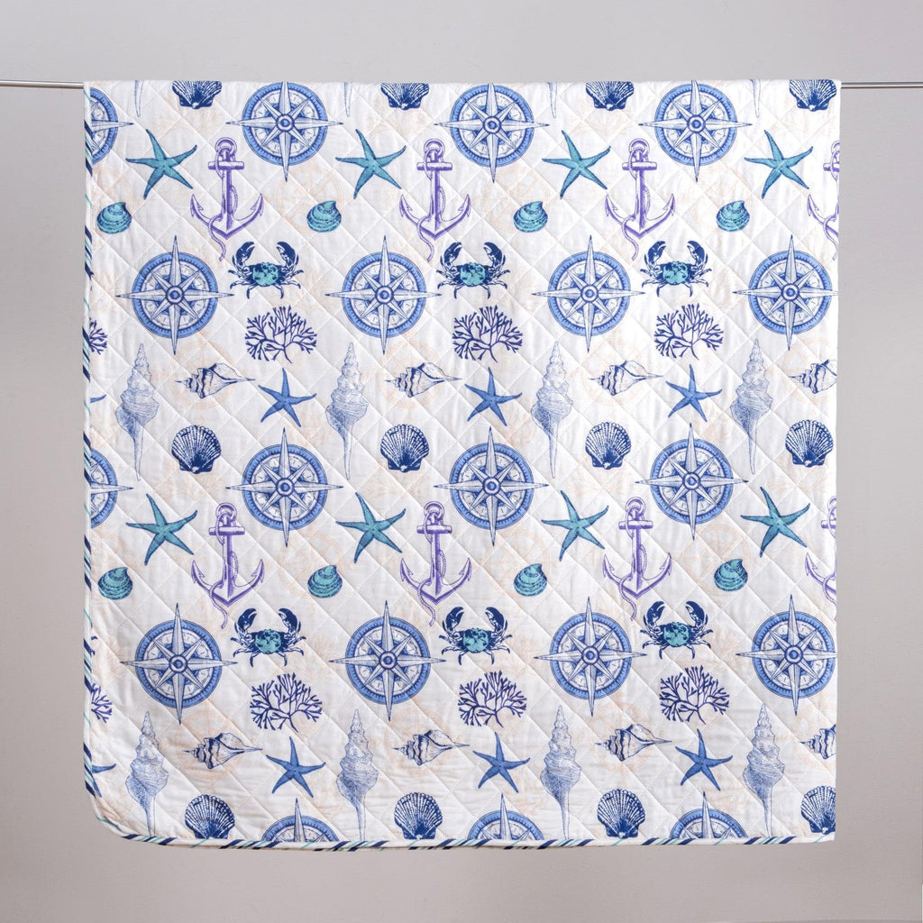Universal V Berth Coastal Azure Quilt Set 3PC Boat Bedding Set