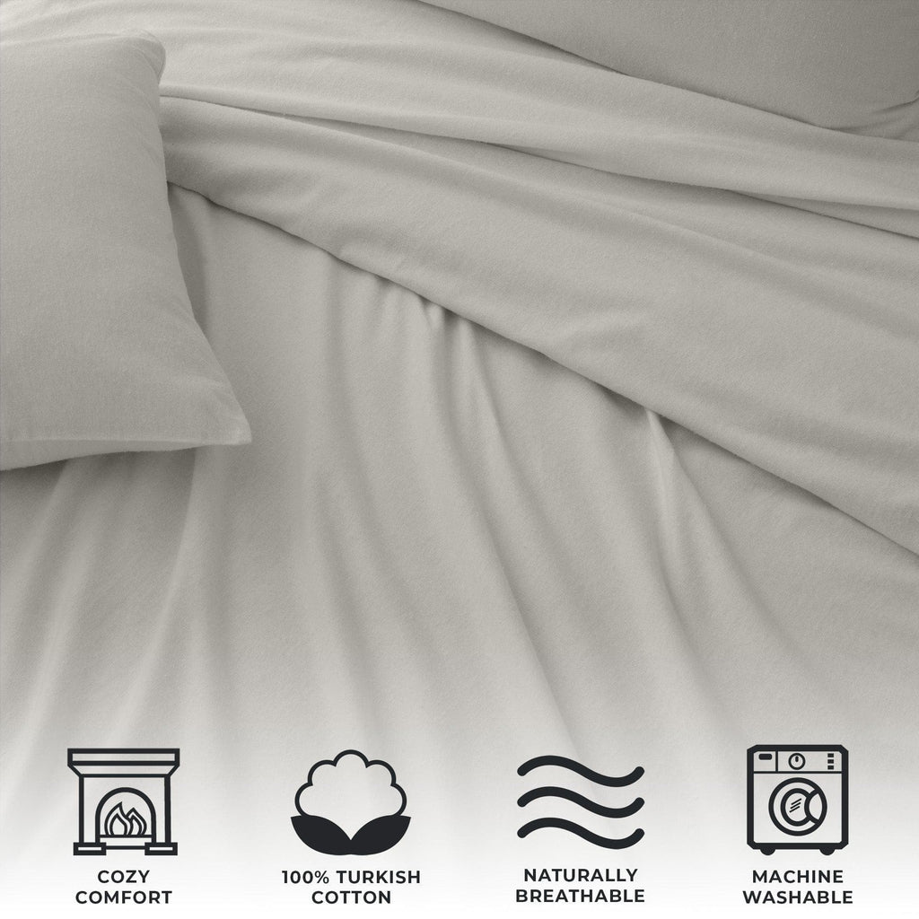 Turkish Cotton Flannel Sheets - Solid Flannel Sheet Sets - Solid Colors