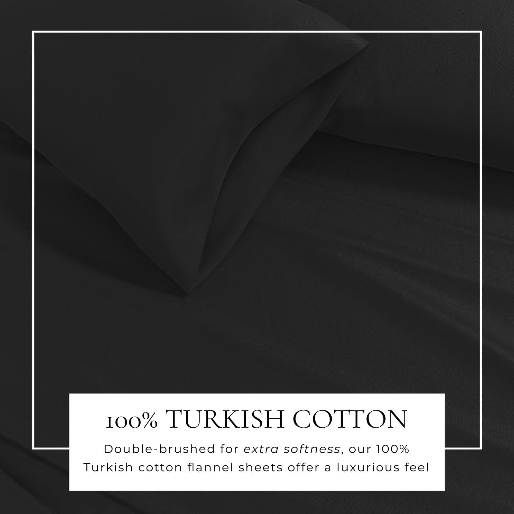 Turkish Cotton Flannel Sheets - Solid Flannel Sheet Sets - Solid Colors